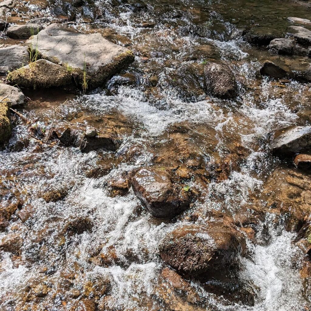 tečúca voda v potoku